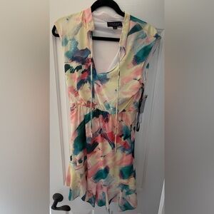 Laundry By Shelli Segal Colorful Abstract Dress
